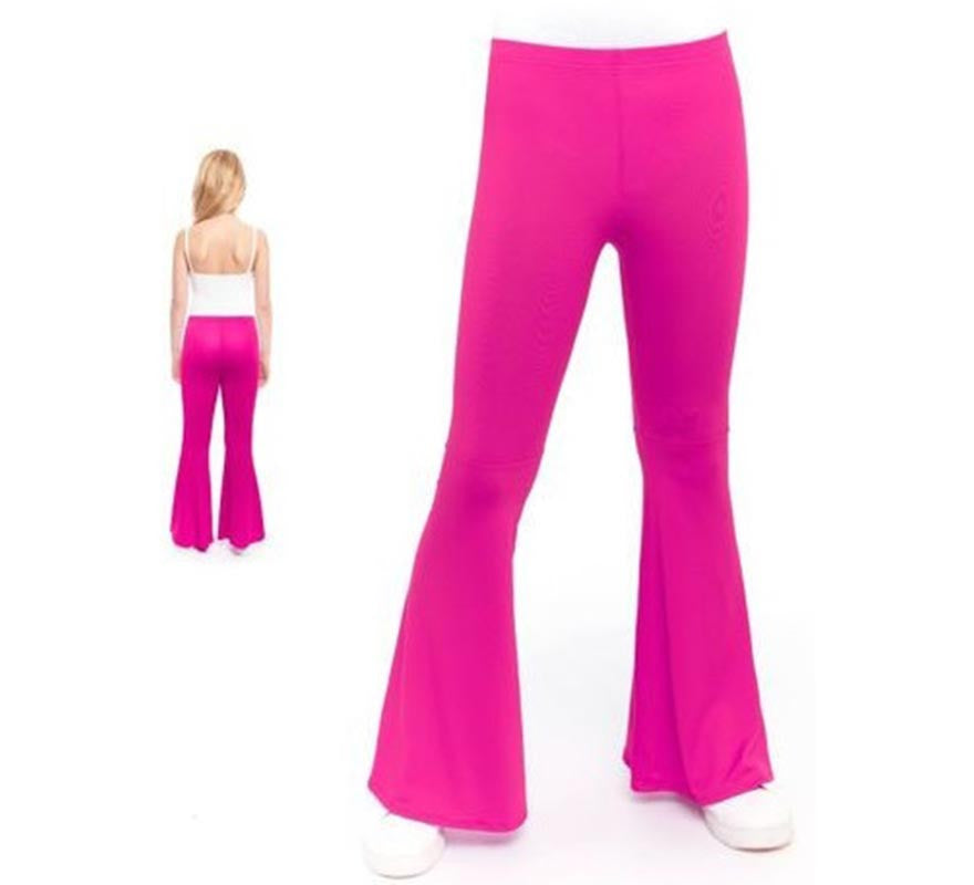 Translation missing: pt-PT.Pantalones de Campana de Punto color Fucsia para niños
