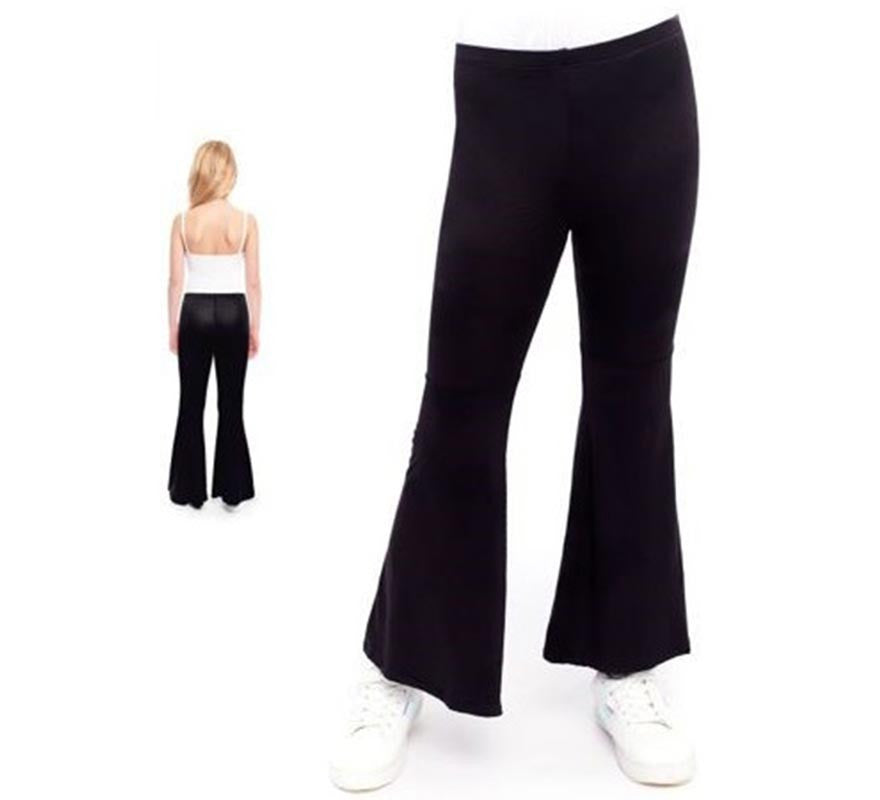 Translation missing: pt-PT.Pantalones de Campana de Punto color Negro para niños