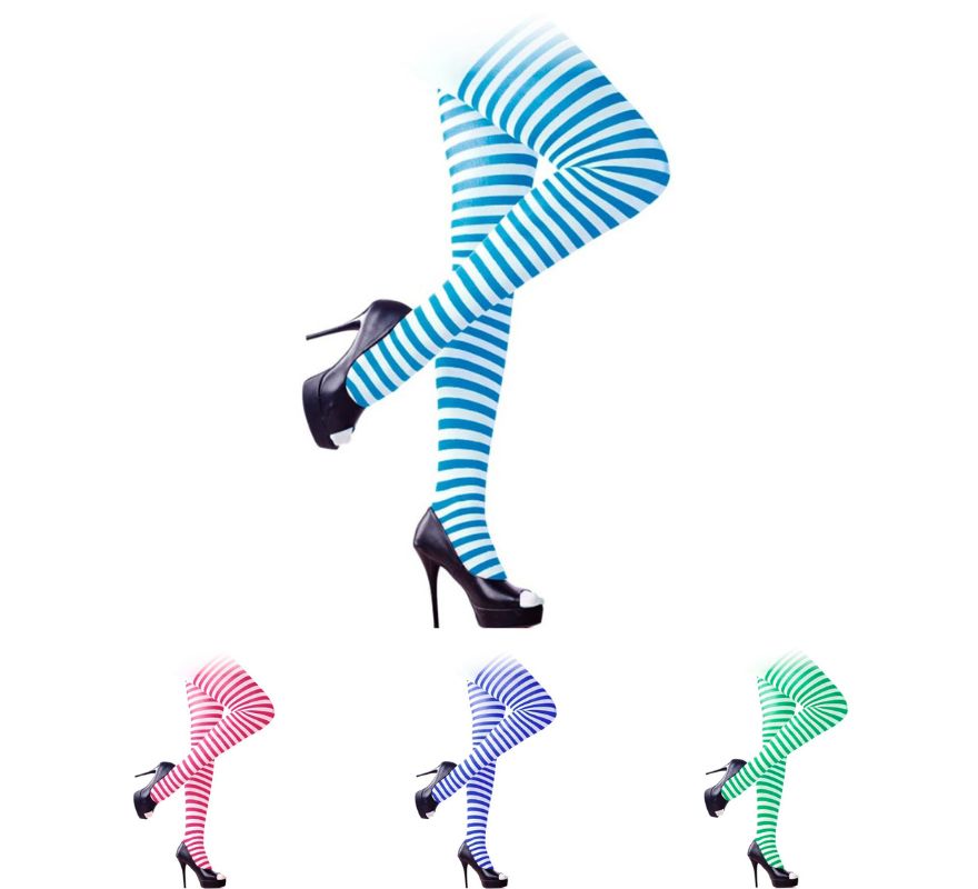 Translation missing: pt-PT.Panty a Rayas Blanco Adulto en varios colores