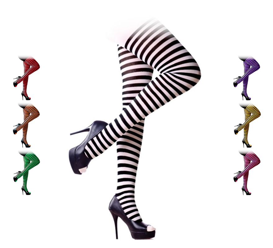 Translation missing: pt-PT.Panty a Rayas Negro Adulto en varios colores