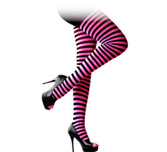 Collants às Riscas Preto Adulto em várias cores