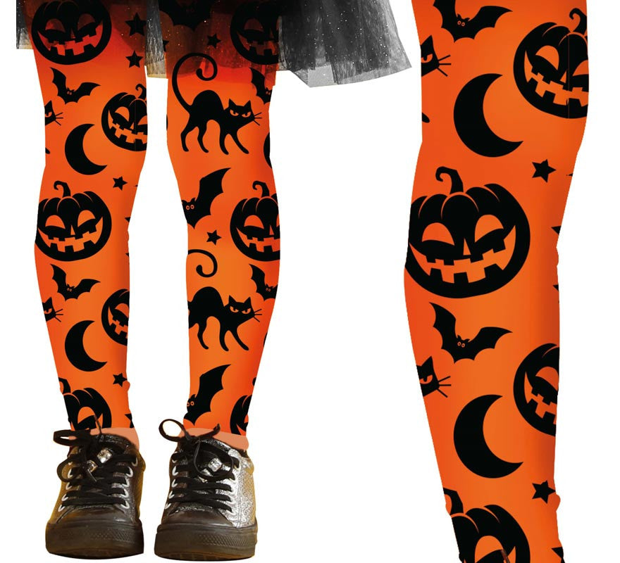 Translation missing: pt-PT.Pantys de Halloween naranjas Infantiles