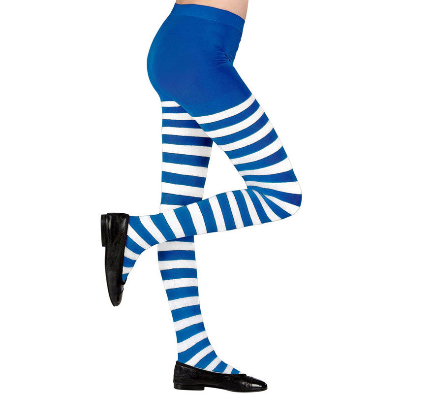 Translation missing: pt-PT.Pantys de Rayas Blancas y Azules 70 deniers Infantiles