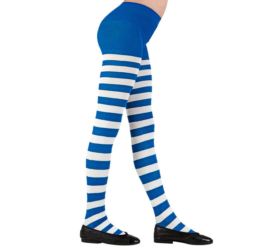 Translation missing: pt-PT.Pantys de Rayas Blancas y Azules 70 deniers Infantiles