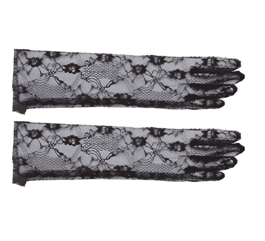 Translation missing: pt-PT.Par de guantes calados negros 36 cm