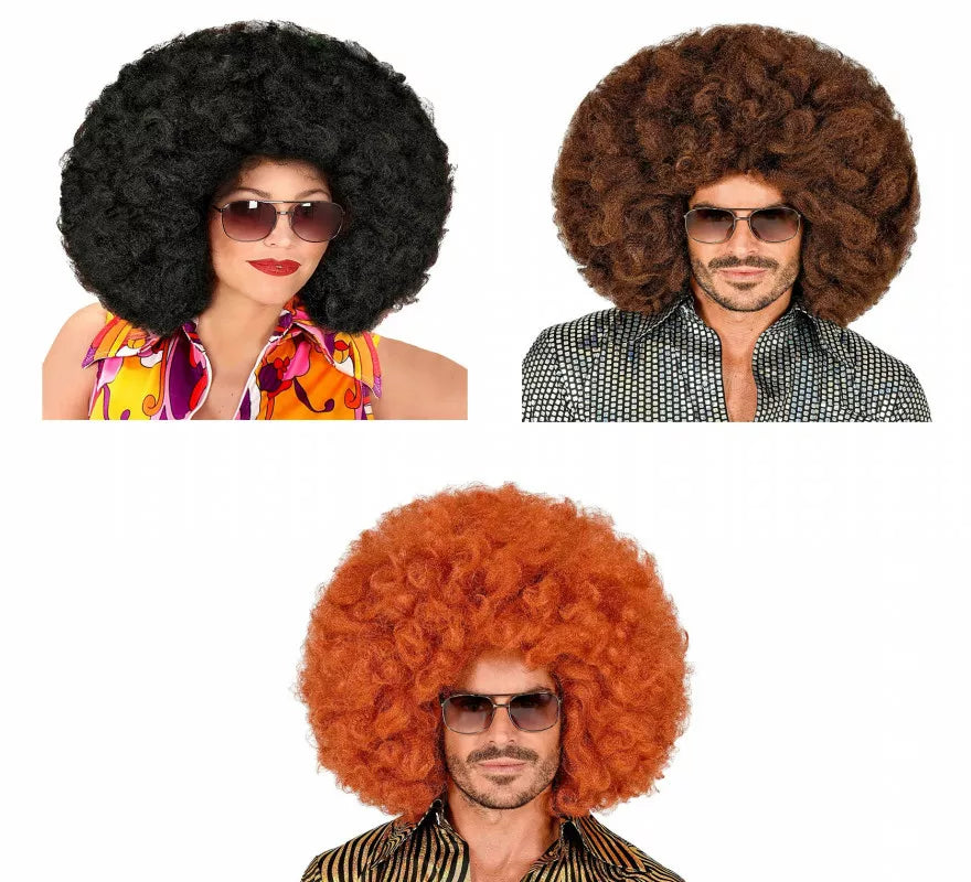 Translation missing: pt-PT.Peluca Afro Gigante en varios colores en caja