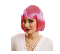 Peluca Cabaret rosa con flequillo
