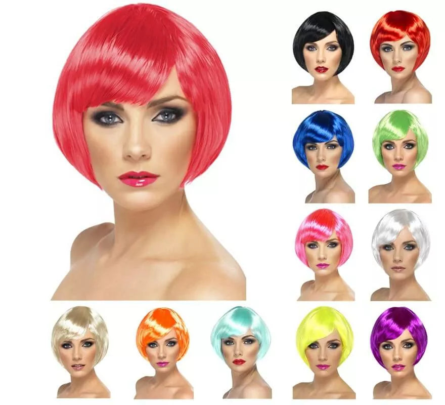 Peluca corta estilo Bob en varios colores