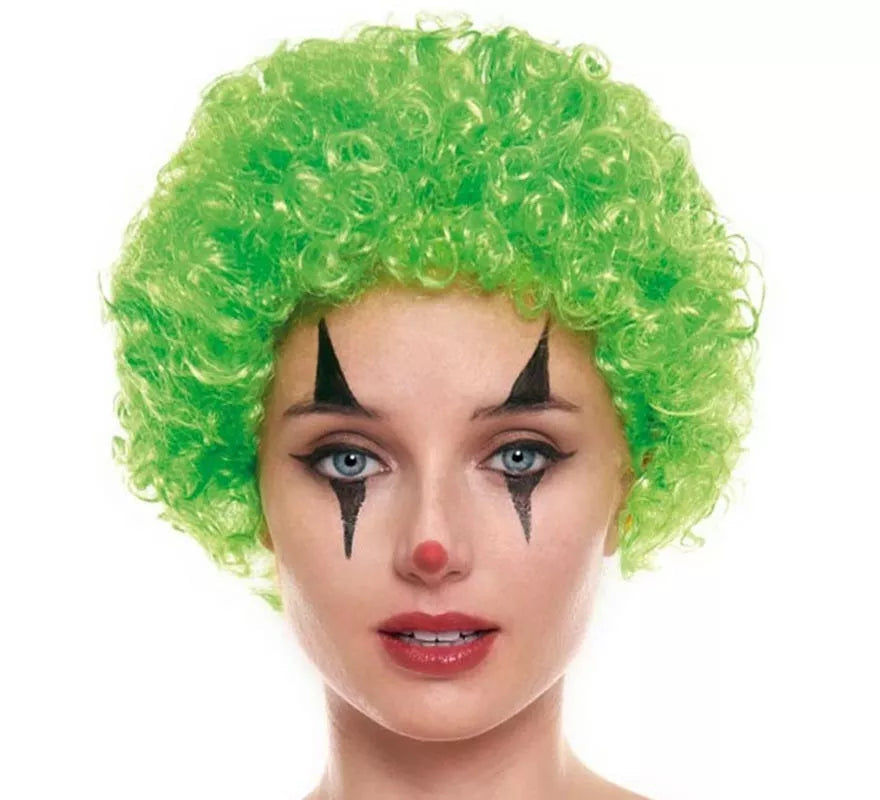 Translation missing: pt-PT.Peluca de Payaso Verde de 70 g
