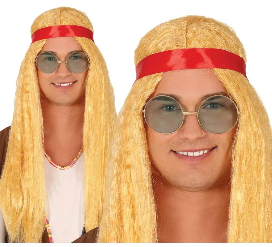 Translation missing: pt-PT.Peluca Hippie con Cinta roja