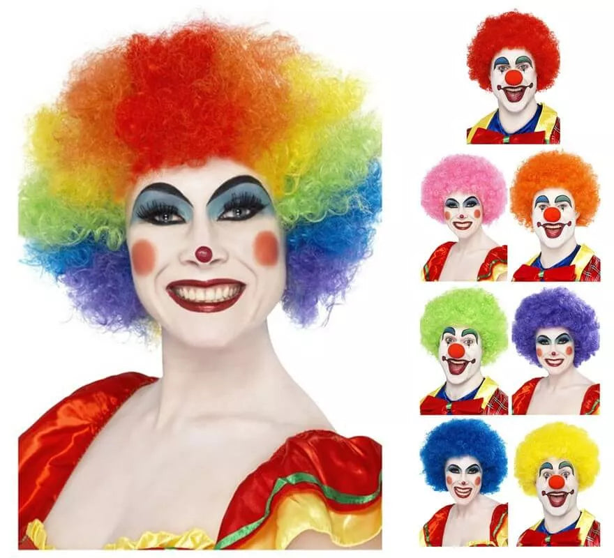 Translation missing: pt-PT.Peluca Payaso Unisex de 120 g en varios colores