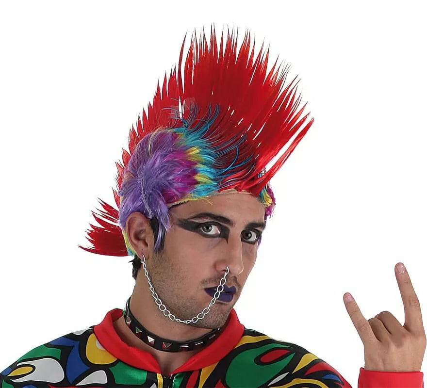 Translation missing: pt-PT.Peluca Punk multicolor