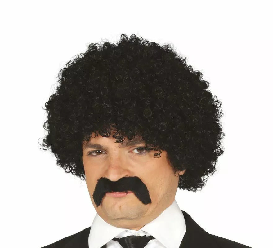 Translation missing: pt-PT.Peluca Rizada con Bigote en varios colores