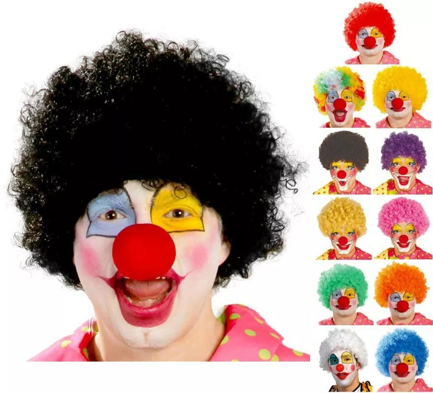 Translation missing: pt-PT.Peluca rizada de Payaso en varios colores