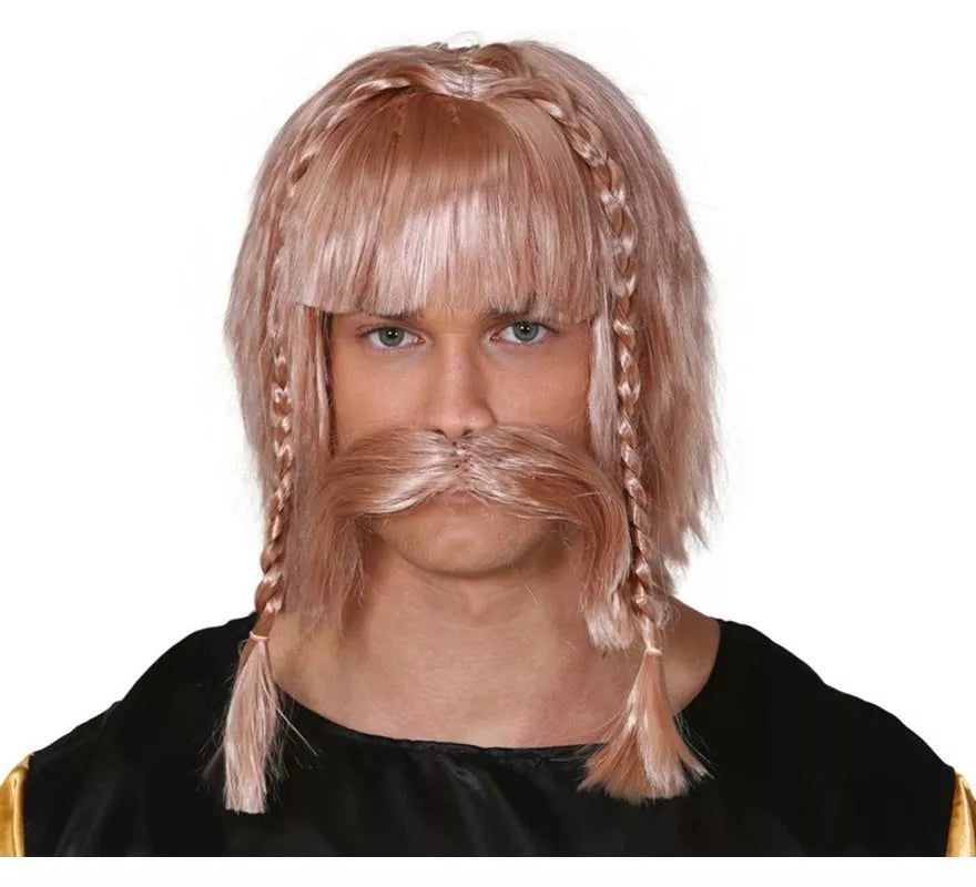 Translation missing: pt-PT.Peluca rubia con bigote incluido de Vikingo