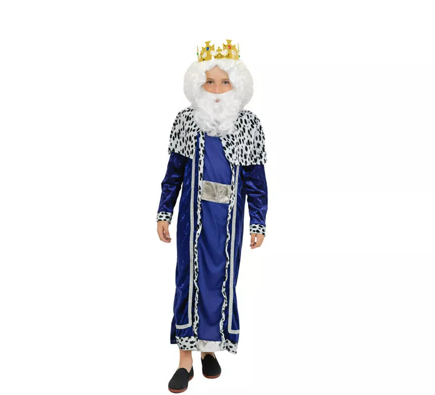 Translation missing: pt-PT.Peluca y barba blanca Infantil Deluxe de Rey Mago Melchor