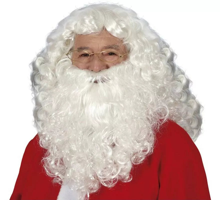 Translation missing: pt-PT.Peluca y Barba Noel blanca en caja