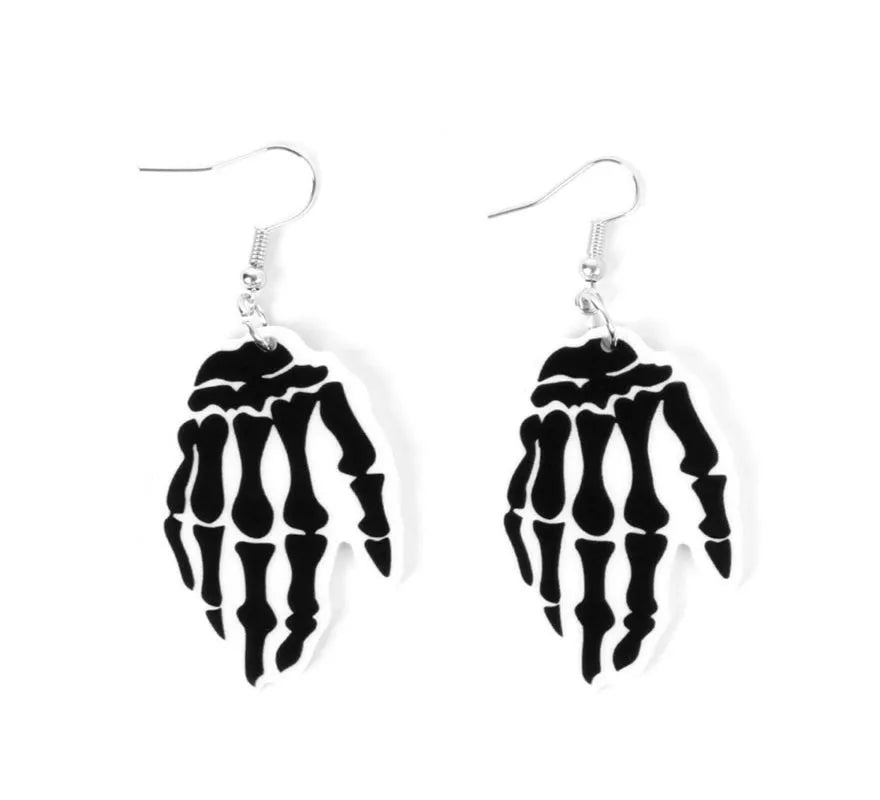 Translation missing: pt-PT.Pendientes de Manos Esqueleto negras