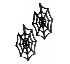 Brincos de teia de aranha preta de 5 cm