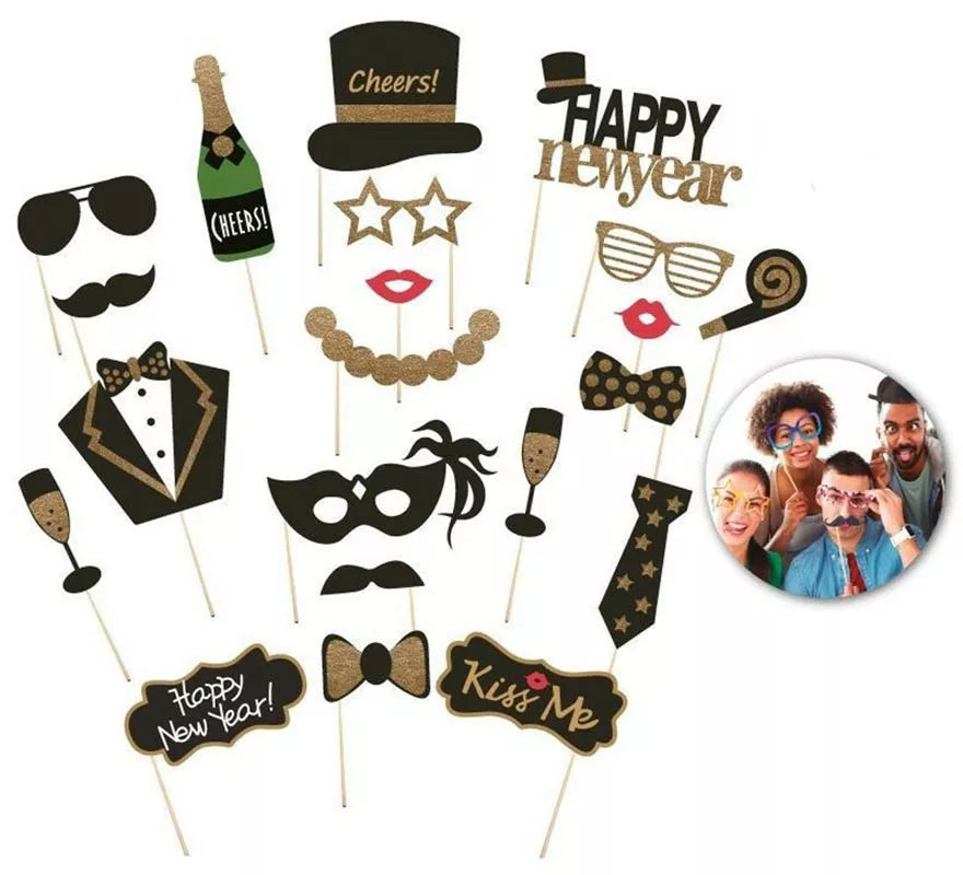 Translation missing: pt-PT.Photocall de Happy New Year de 21 piezas