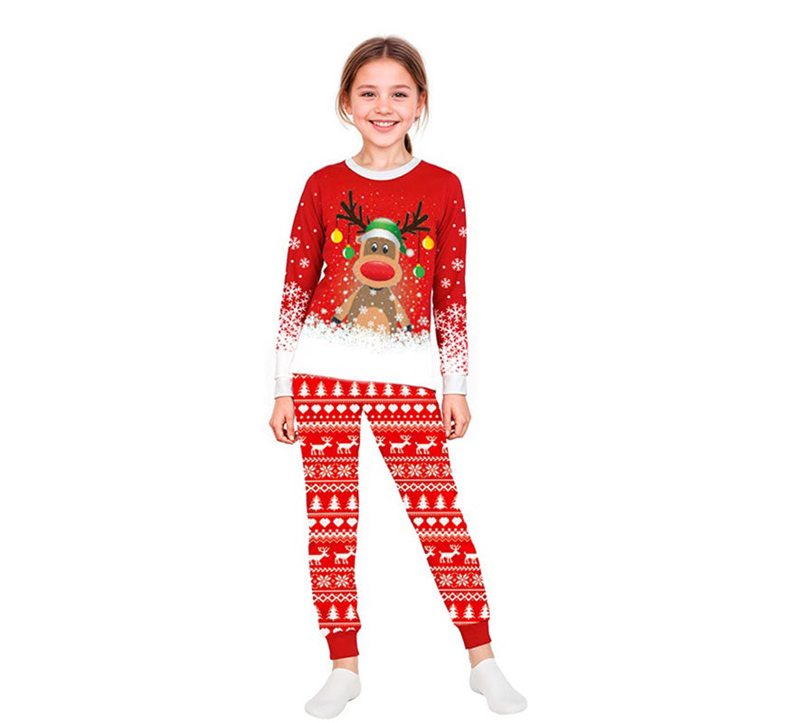 Translation missing: pt-PT.Pijama Navideño de Reno para niños