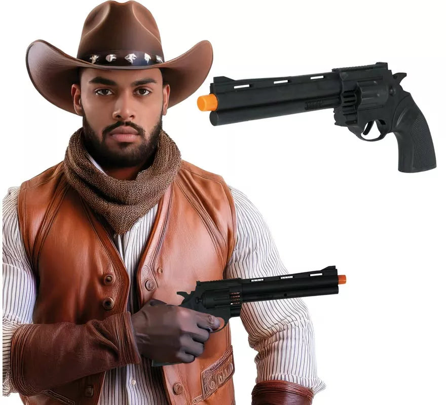Translation missing: pt-PT.Pistola de Vaquero de 32 cm de Plástico de Juguete