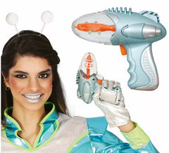 Pistola espacial prateada de 18 cm