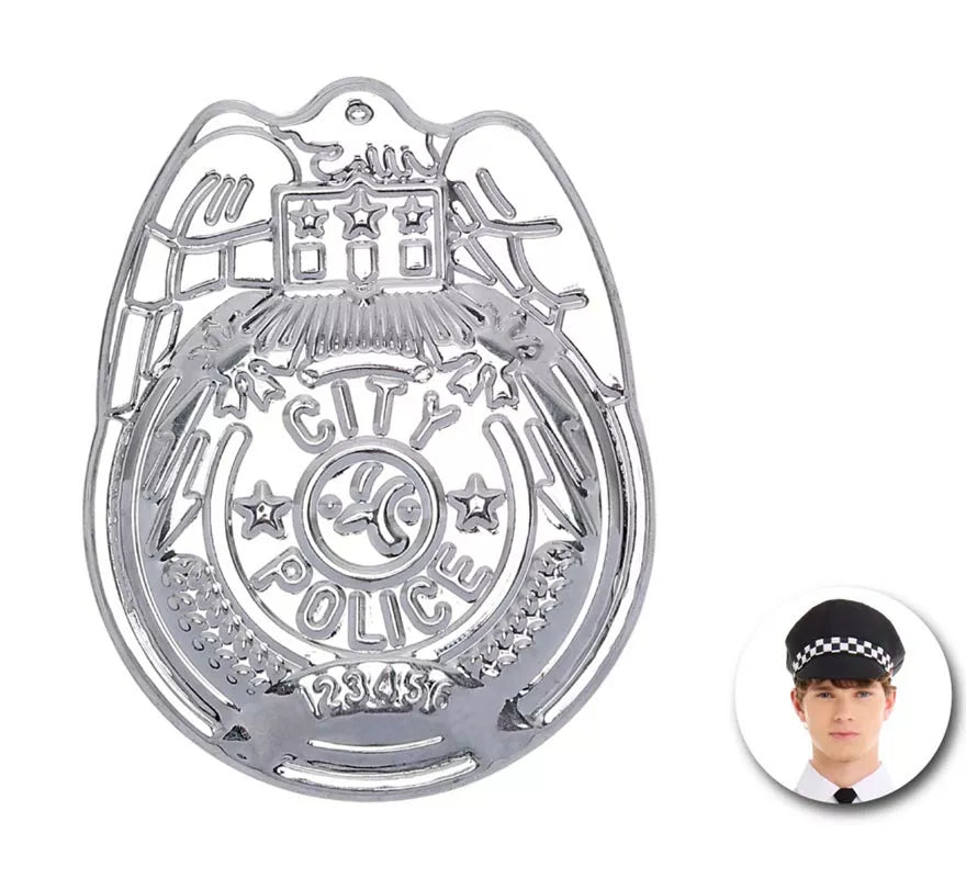 Translation missing: pt-PT.Placa de Policía City Police de metal