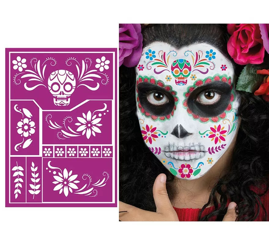 Translation missing: pt-PT.Plantilla de Maquillaje Catrina Infantil