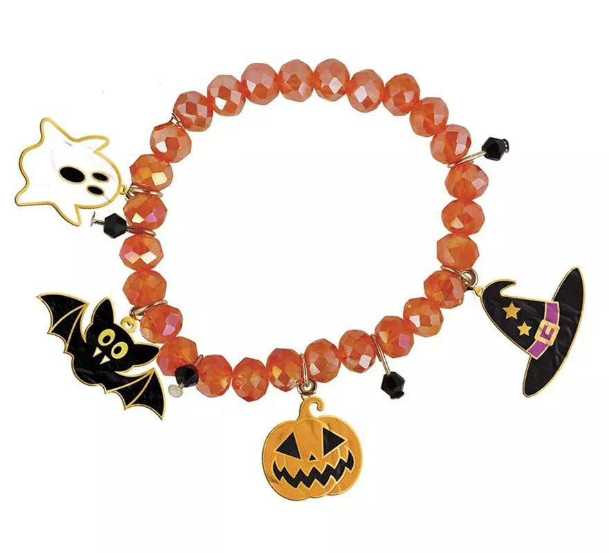 Translation missing: pt-PT.Pulsera con Figuras Naranja para Halloween