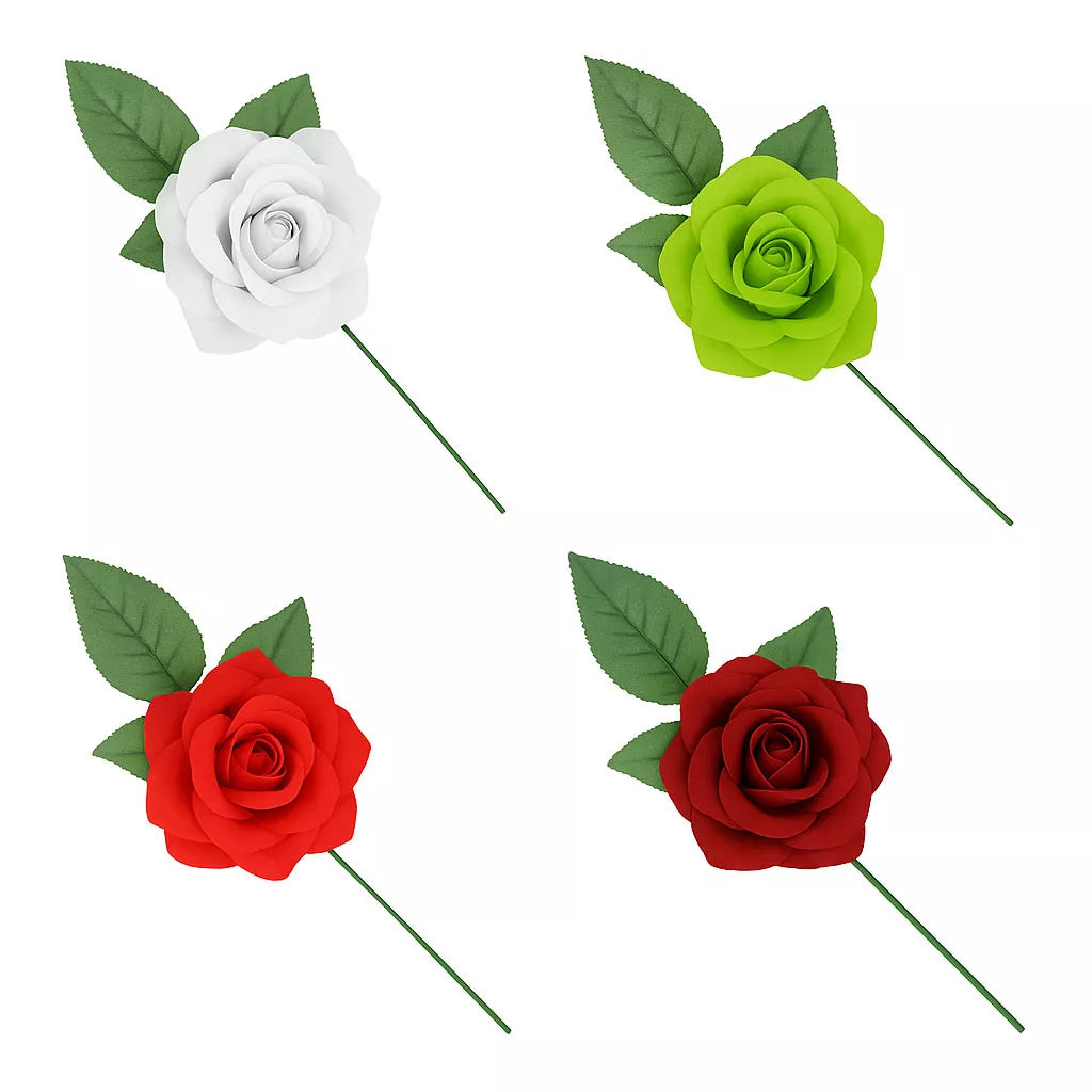 Translation missing: pt-PT.Rosa de Sevillana o Chulapa con varilla de 8 cm en varios colores