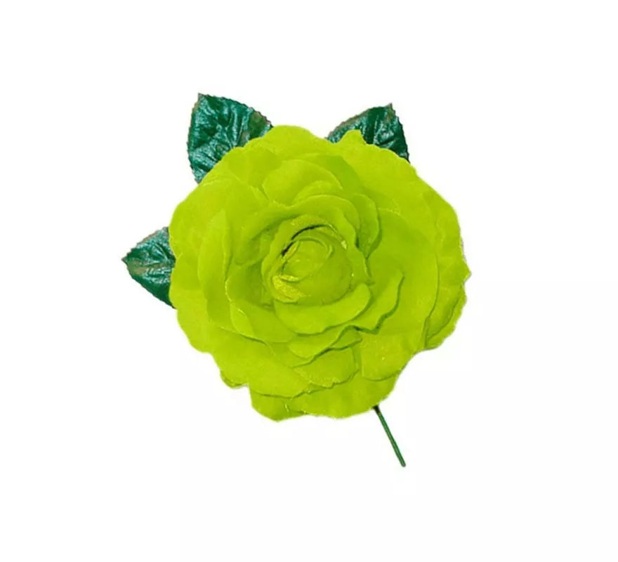 Translation missing: pt-PT.Rosa Flamenca pequeña verde de 8 cm