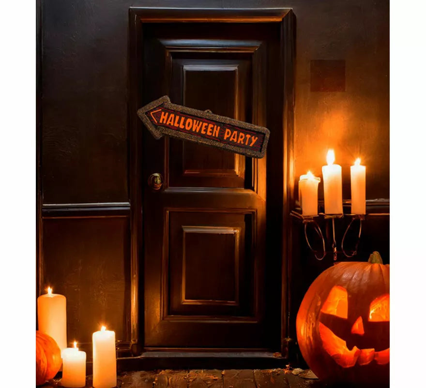Translation missing: pt-PT.Señal 'Halloween Party' Fluorescente de 56x17 cm