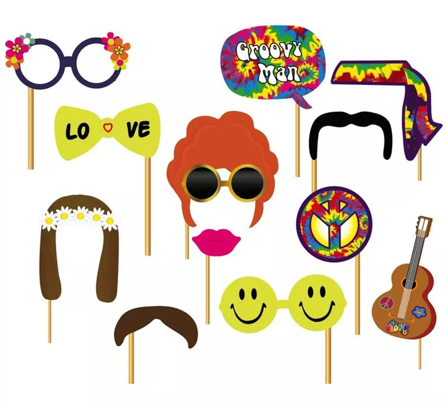 Translation missing: pt-PT.Set para Photocall hippie 12 Pcs