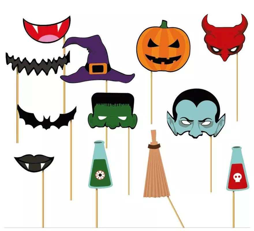 Translation missing: pt-PT.Set Photocall Halloween 12 Pcs