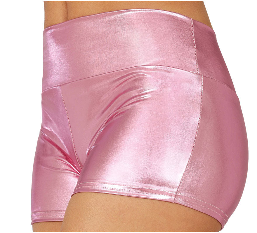 Translation missing: pt-PT.Shorts Metálicos rosa corto para mujer