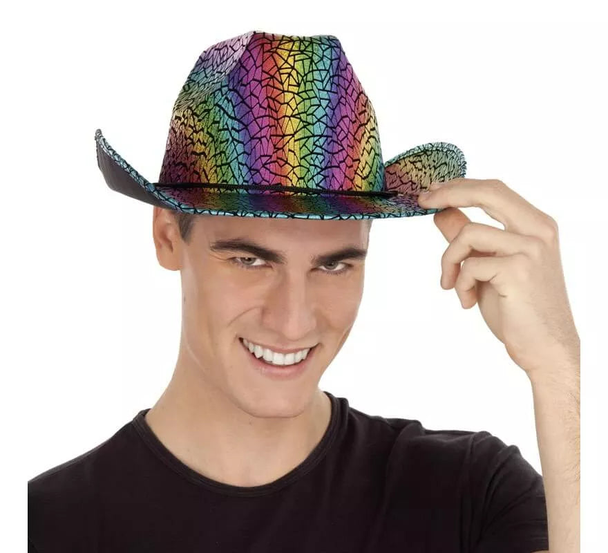 Translation missing: pt-PT.Sombrero Cowboy Animal Print Arcoíris