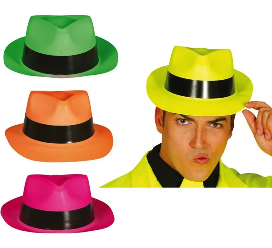 Translation missing: pt-PT.Sombrero de Gangster de plástico colores surtidos