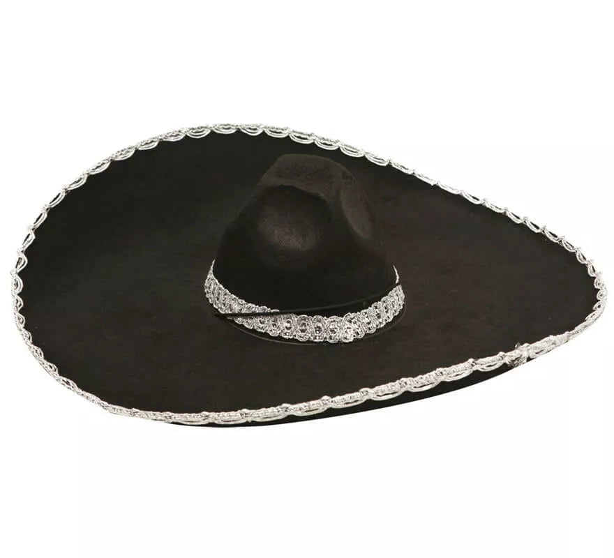 Translation missing: pt-PT.Sombrero de Mariachi Mexicano negro infantil 56cm de diámetro