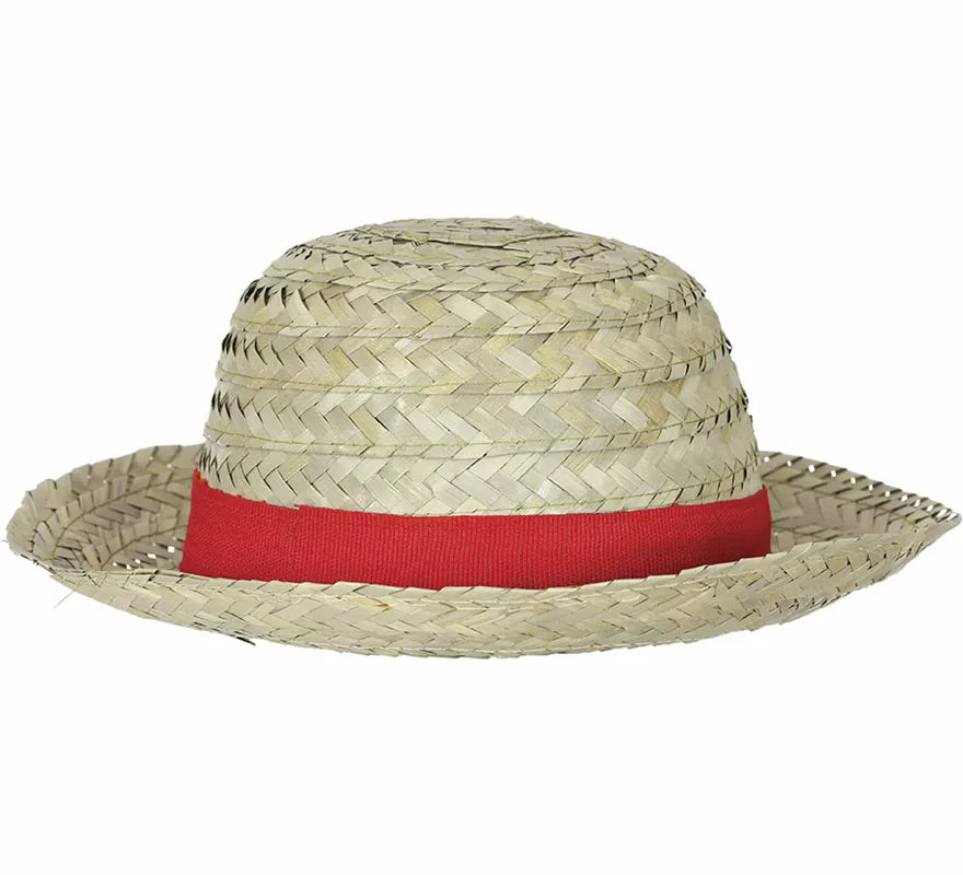Translation missing: pt-PT.Sombrero de Paja con cinta roja adulto