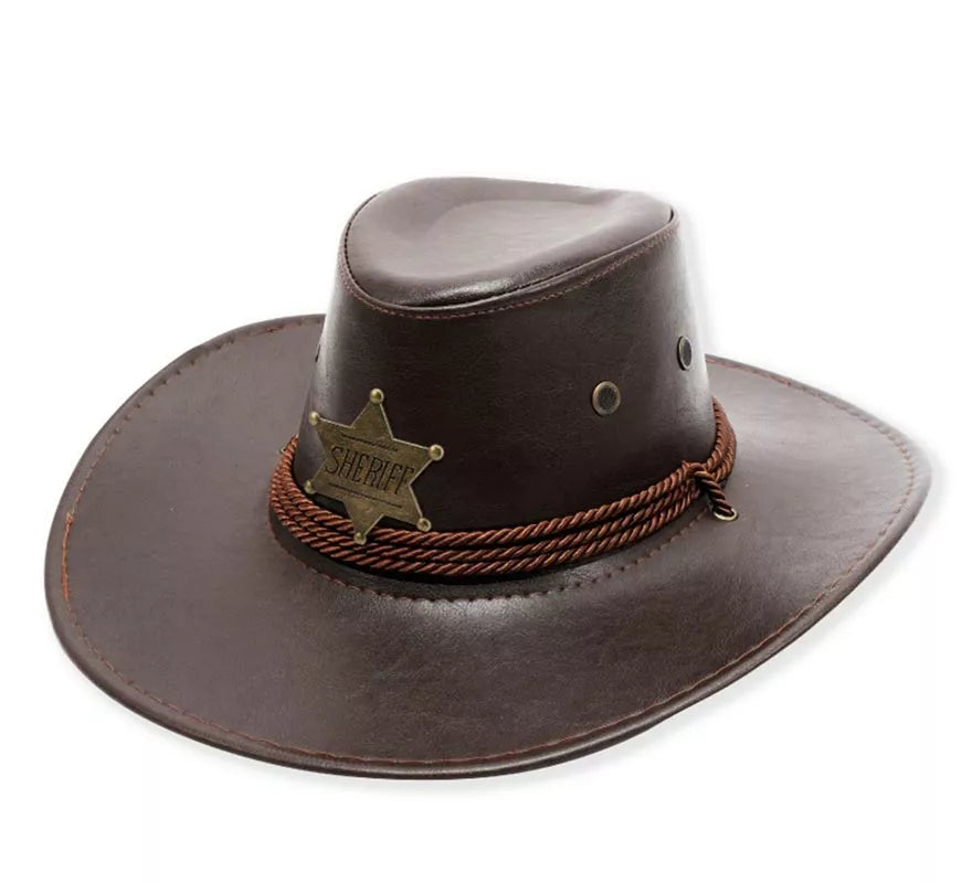 Translation missing: pt-PT.Sombrero de Vaquero Sheriff en varios colores adulto