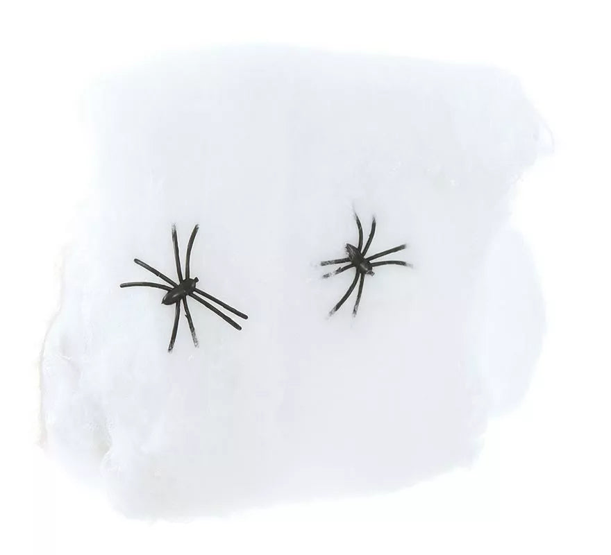 Translation missing: pt-PT.Telaraña 20 gr. con 2 arañas para decoración de Halloween de