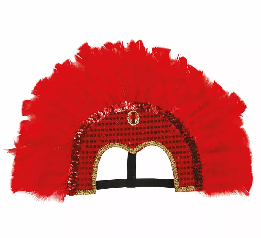 Translation missing: pt-PT.Tocado con Plumas Rojo