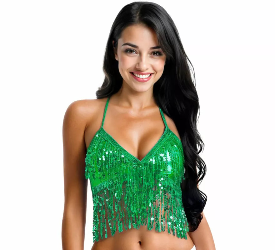 Translation missing: pt-PT.Top con Lentejuelas y Flecos en varios colores para mujer
