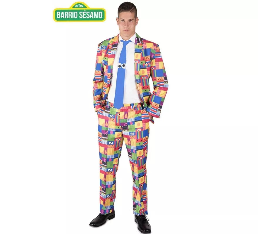 Translation missing: pt-PT.Traje Divertido de Barrio Sésamo multicolor para hombre