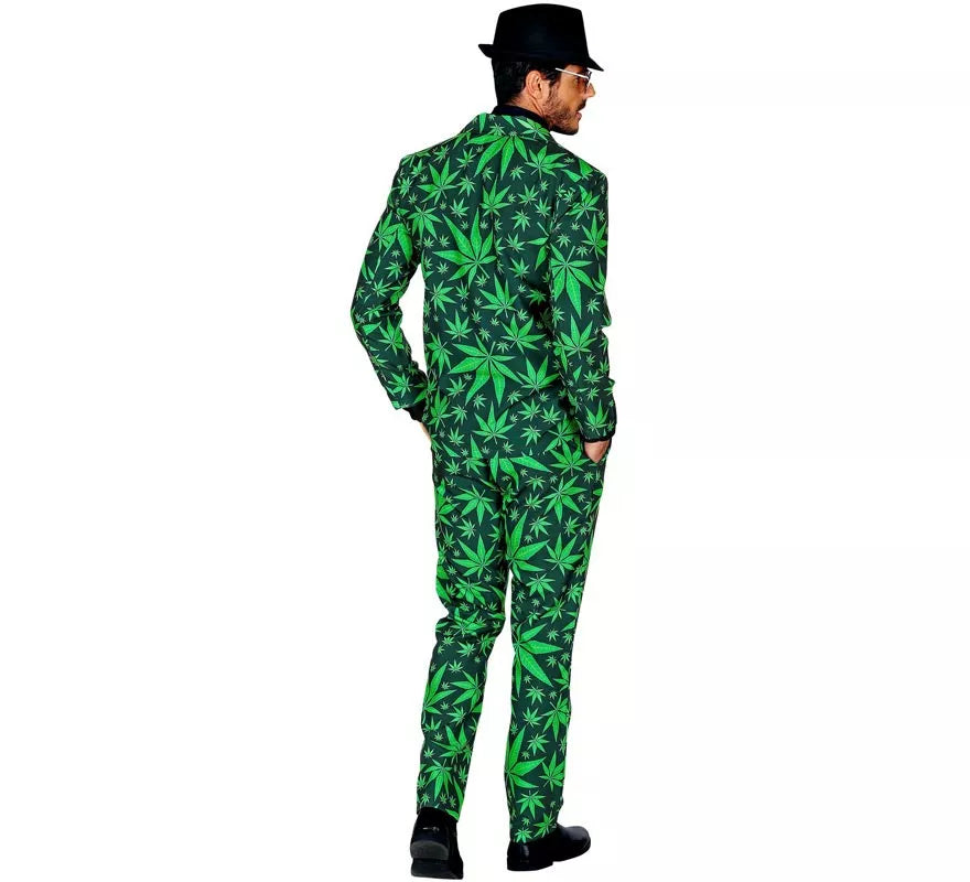 Translation missing: pt-PT.Traje Divertido de Marihuana verde para hombre