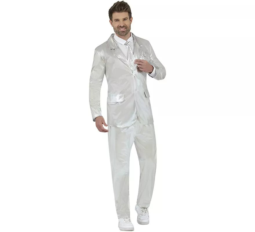 Translation missing: pt-PT.Traje Divertido plateado para hombre