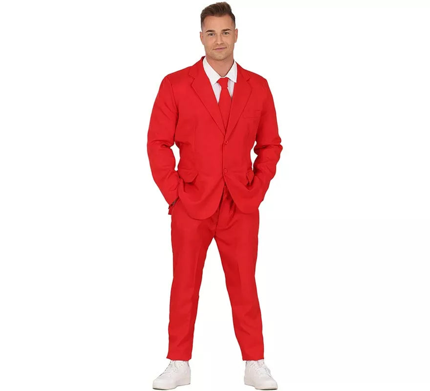 Translation missing: pt-PT.Traje Divertido rojo vibrante para hombre
