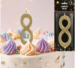 Vela Fosca Dourada Número 8, 12,5 cm