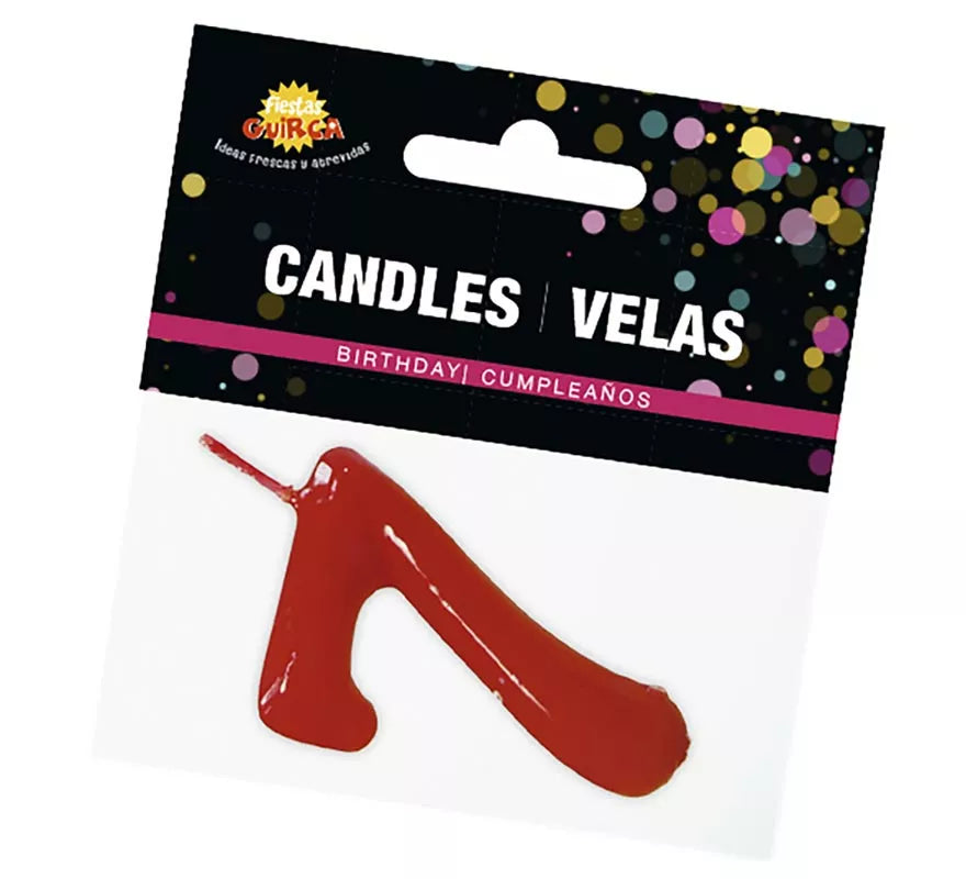 Translation missing: pt-PT.Vela roja con el número 7 para cumpleaños